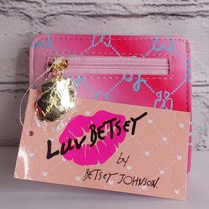 BETSEY JOHNSON 'LUV BETSEY' GOLD CHARM OMBRE WALLET